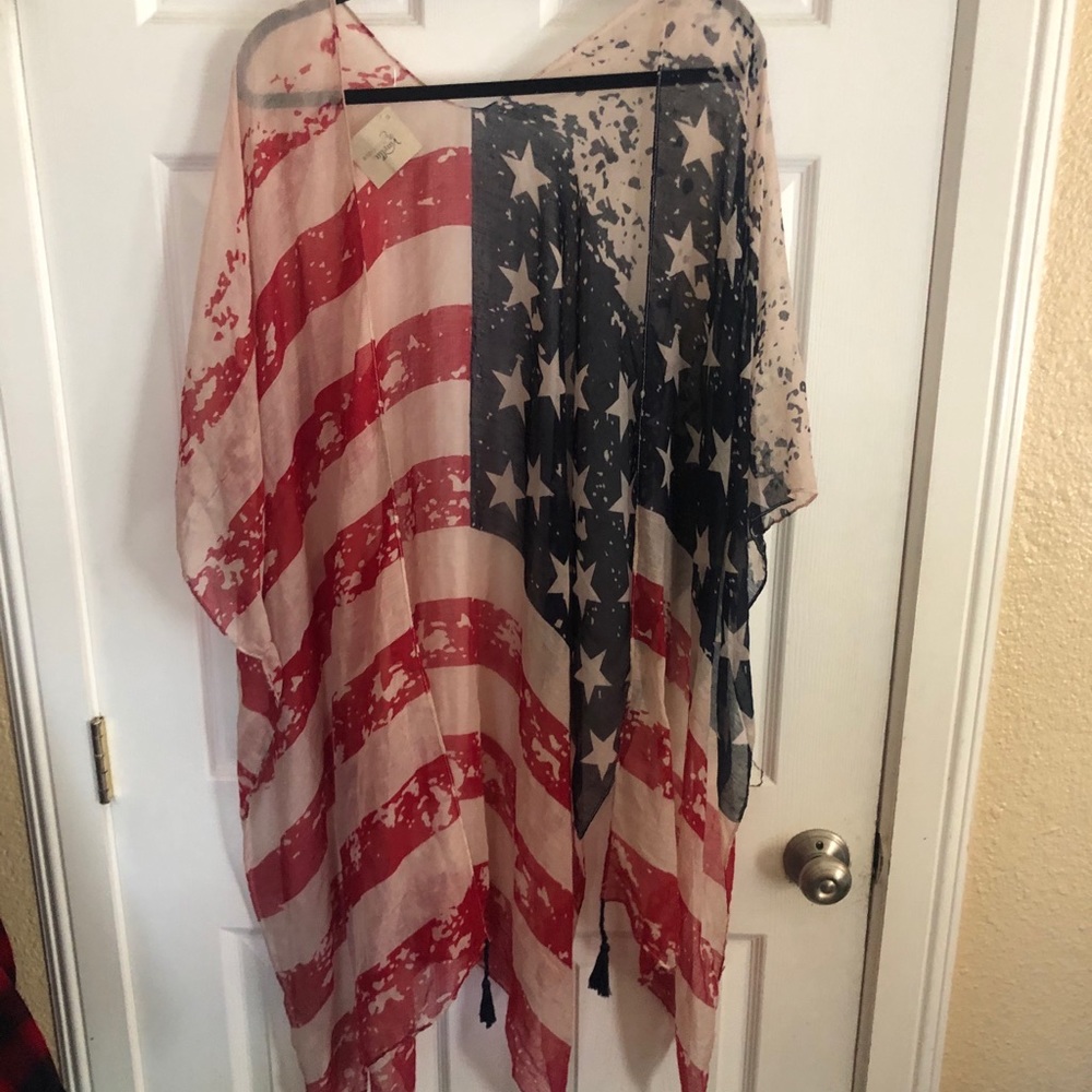 American Flag Kimono NWT